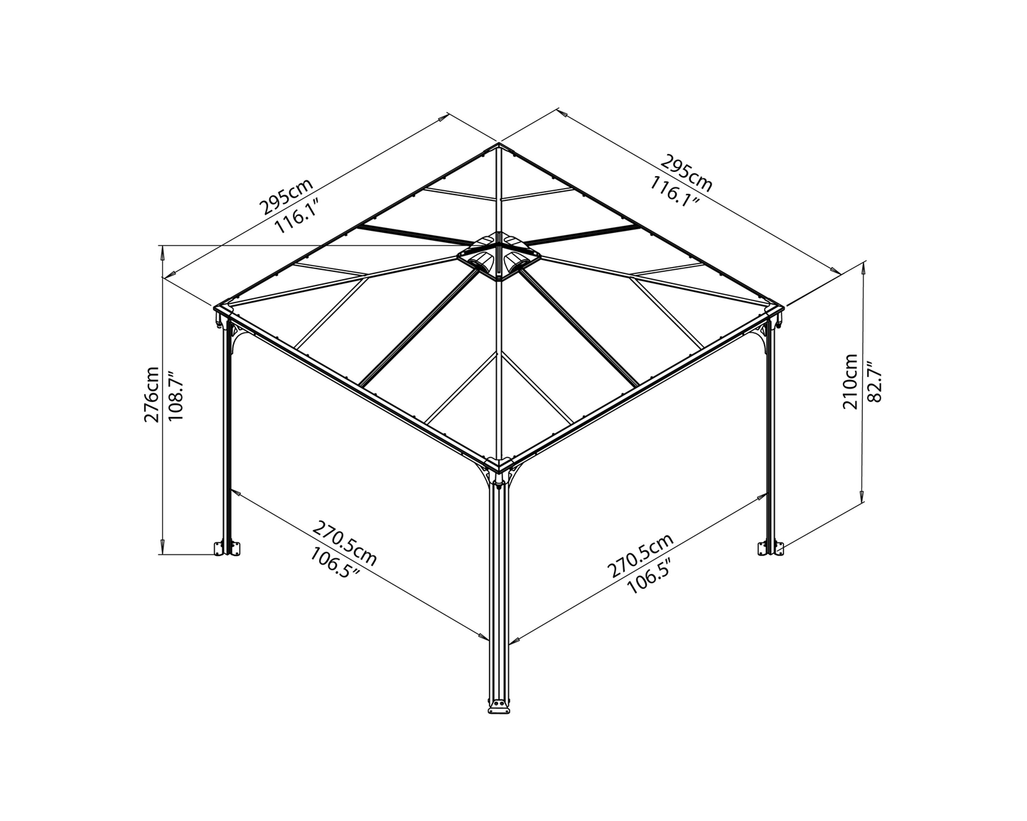 Harlington 3000 Garden Gazebo