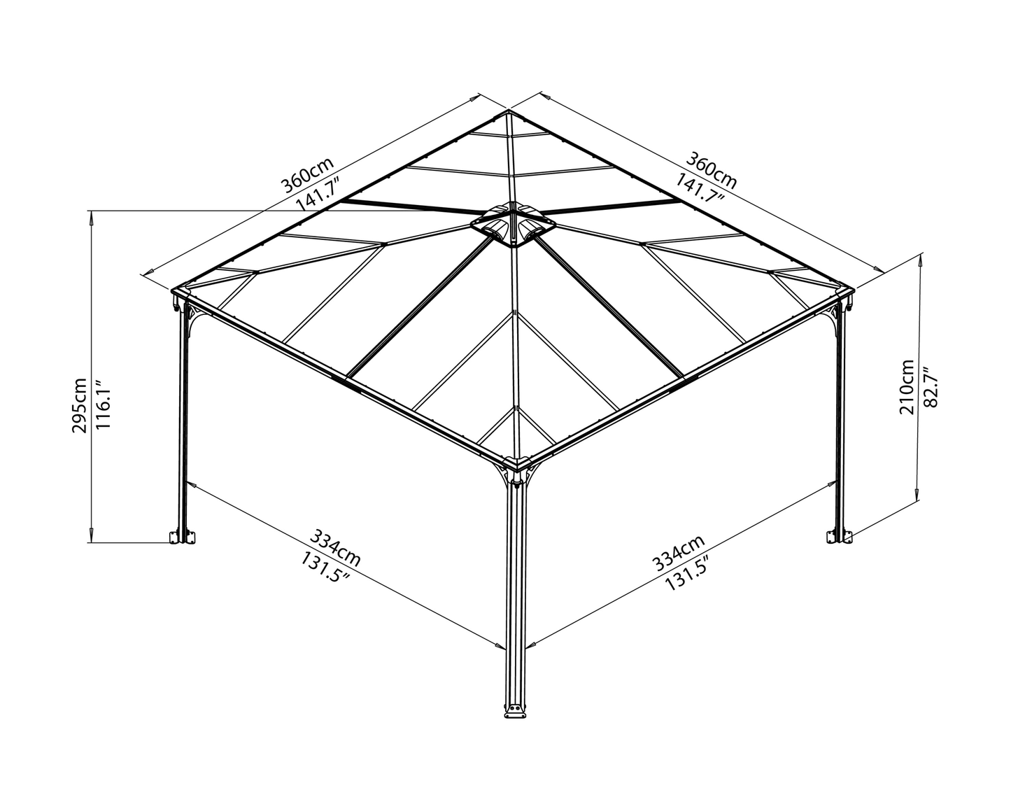 Harlington 3600 Garden Gazebo