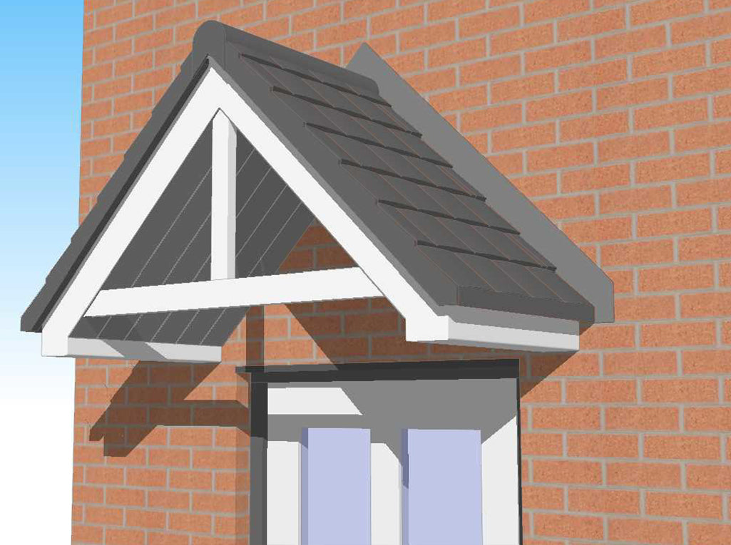 The 45° Adlington Overdoor Canopy
